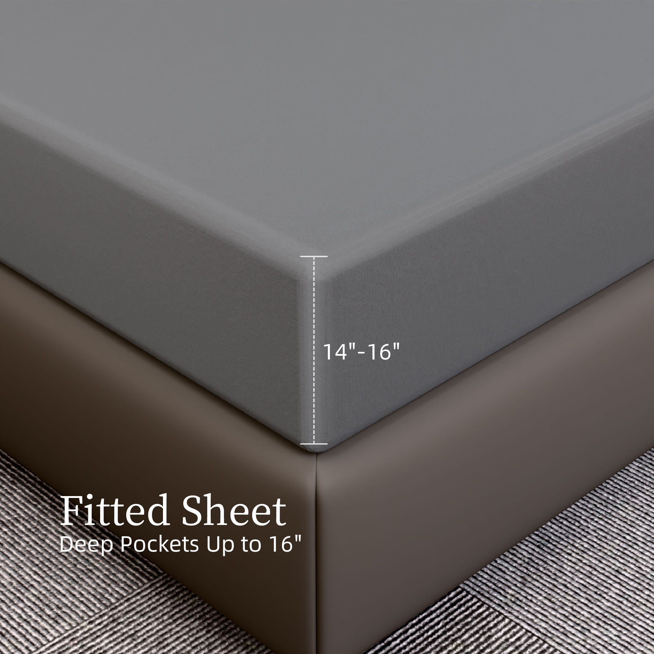 Bedding Twin Bed Sheets Set - 3 Piece Bedding - Brushed Microfiber - Shrinkage And Fade Resistant - Easy Care (Twin, Grey)_voghion.com